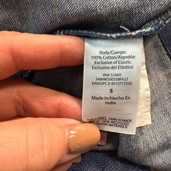 Women's Free Assembly Ruffle Bottom Short Sleeve Shift Dress Size S - Picture 6 of 9